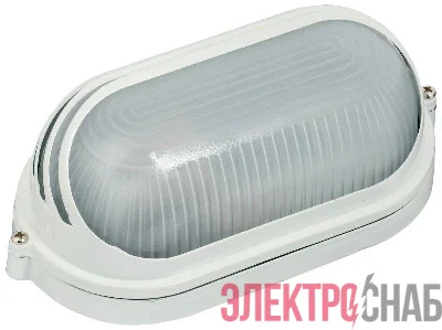 Светильник НПП 1407 60Вт E27 IP54 бел. овал ресничка IEK LNPP0-1407-1-060-K01
