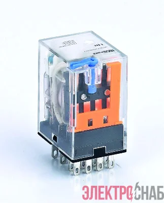 Реле промежуточное ПР-102 3А 24В DC 4 конт. с LED-индикацией и TEST фукц. DEKraft 23805DEK