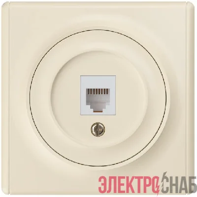Розетка компьютерная 1-м СП Florence RJ45 кат.5E механизм беж. 1E20701301 OneKeyElectro 2172793