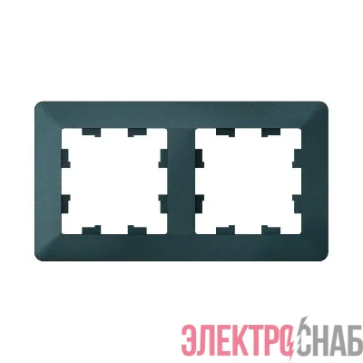 Рамка 2-м AtlasDesign Air изумруд/дым. черн. SE ATN220802