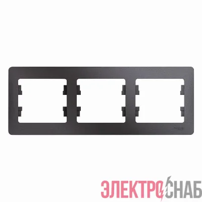 Рамка 3-м Glossa горизонт. графит SE GSL001303