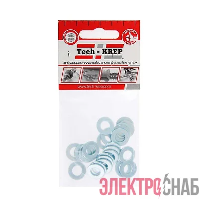 Шайба плоская М8 цинк. DIN 125 (уп.25шт) пакет Tech-Krep 103045