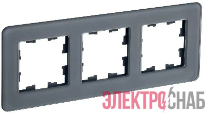 Рамка 3-м BRITE РУ-3-2-Бр стекло графит RE IEK BR-M32-G-41-K53