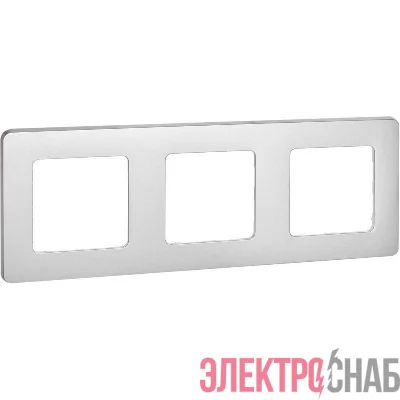 Рамка 3-м Inspiria алюм. IEK 673952