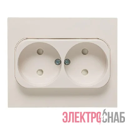 Розетка 2-м СП Стокгольм 10А IP20 без заземл. защ. шторки бел. PROxima EKF EXR10-102-10