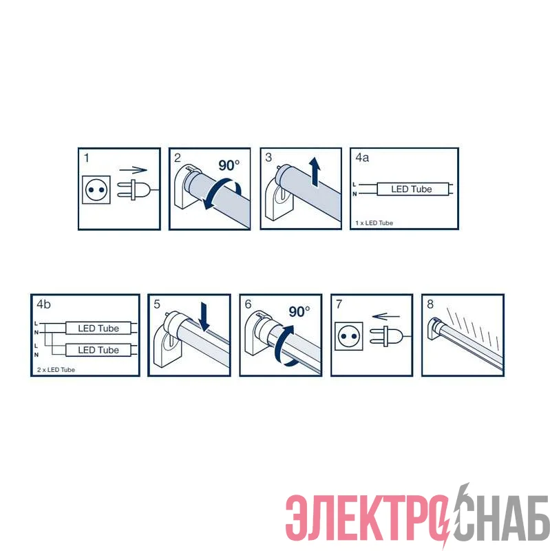 Лампа светодиодная SubstiTUBE Basic T8 9W/830 (замена 18Вт) 9Вт стекл. 3000К тепл. бел. G13 800лм 220-240В 600мм AC OSRAM 4058075151451