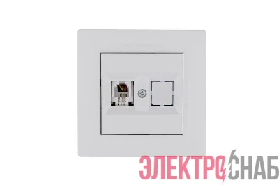 Розетка компьютерная CAT 5+гнездо Karea RIZZ бел. Makel 88001035