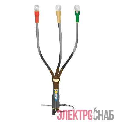 Муфта кабельная концевая внутр. установки 10кВ КВТпН 3х(70-120мм) с болт. наконечн. Нева-Транс Комплект 22020055