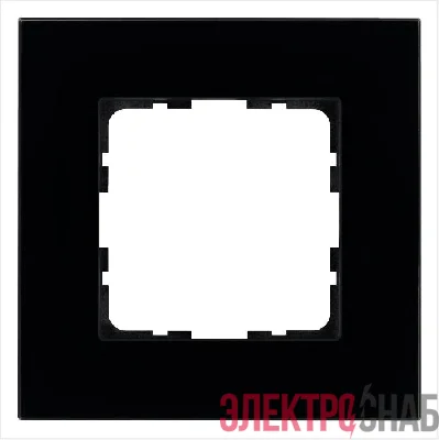 Рамка 1-м G-Glass стекло черн. Black Glass Jasmart G1001GB