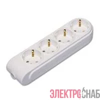 Колодка удлинителя 4-м с заземл. защ. шторки Makel N4210000