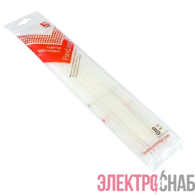 Хомут P6.6 3.6х300 FlexLock стандартный бел. (уп.100шт) PROxima EKF plc-fl-ctsw-3.6x300