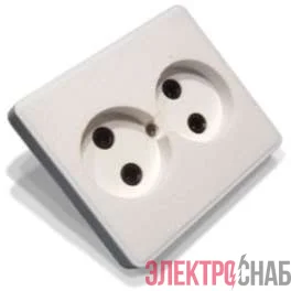Розетка 2-м СП РС10-У03 10А IP20 бел. БЕЛ. ЦЕРКОВЬ РС10-У03