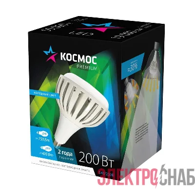 Лампа светодиодная KOSMOS premium HWLED 200Вт 6500К E40 220В Космос KHWLED200WE4065