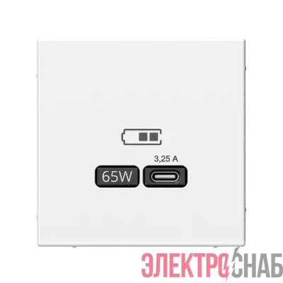 Розетка USB ArtGallery тип C 65Вт QC PD высокоскор. ЗУ механизм бел. SE GAL000127