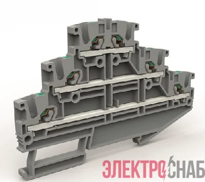 Клемма трехуровневая на 2.5кв.мм DKC ZEFT200GR