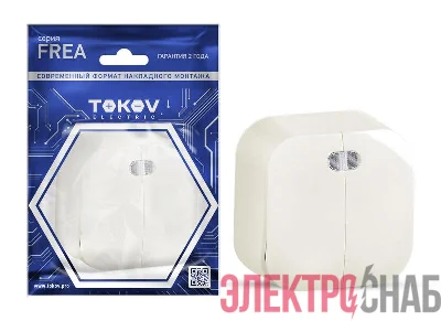 Выключатель 2-кл. ОП Frea 10А IP20 250В с индикацией АБС-пластик беж. TOKOV ELECTRIC TKE-FR-V2I-C02