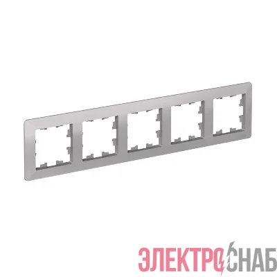 Рамка 5-м AtlasDesign Air алюм./дым. черн. SE ATN220305