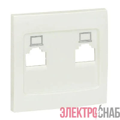 Панель лицевая Валенсия для розетки компьютерной 2-м RJ45 жемчуж. PROxima EKF ESK02-L-035-50