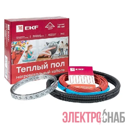 Комплект "Теплый пол" (кабель) 1500Вт 100м 10.0кв.м EKF nk-1500