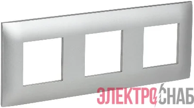 Рамка 3-м SKANDY SK-F03S серебр. IEK SK-M32-K23