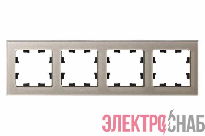 Рамка 4-м ATLASDESIGN NATURE стекло шампань SchE ATN320504