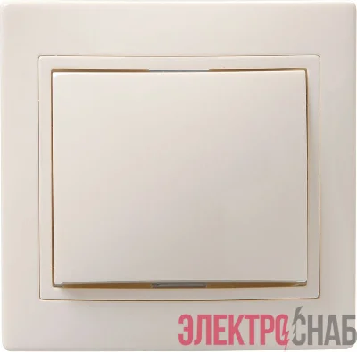 Выключатель кнопочный 1-кл. СП Кварта 10А IP20 ВСк10-1-0-ККм крем. IEK EVK13-K33-10-DM