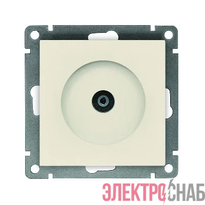 Розетка телевизионная TV 1-м СП Афина механизм сл. кость (ivory) Universal A0027-I