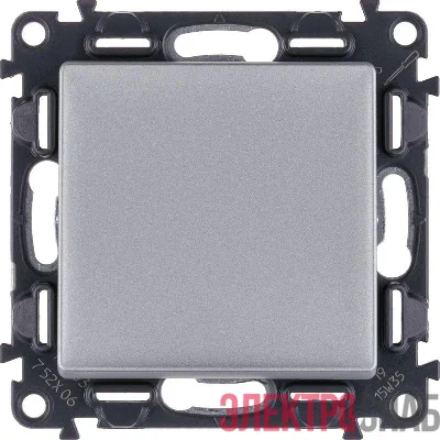 Переключатель 1-кл. СП Valena Life 10А IP20 250В 10AX с лицев. панелью безвинтов. зажимы механизм алюм. Leg 752606