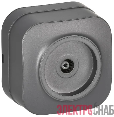 Розетка телевизионная TV 1-м ОП GLORY РТВ20-ХСм сталь матов. IEK EAH10-K46M