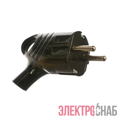 Вилка электрическая с заземл. с кольцом (ушком) 16А 250В IP20 черн. TOKOV ELECTRIC TKL-PLUZR-C05