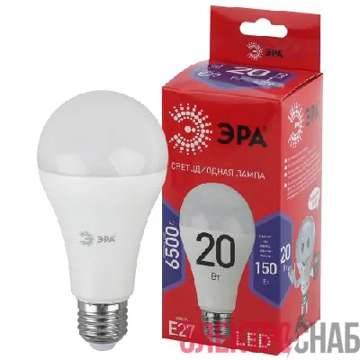 Лампа светодиодная RED LINE LED A65-20W-865-E27 R 20Вт A65 груша 6500К холод. бел. E27 Эра Б0045326