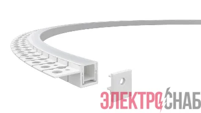 Профиль алюминиевый гибкий для встр. в ГКЛ 2000х15х10мм (35х15мм вылет 20мм монт. высота 10.5мм макс. шир. ленты 12мм) VARTON V4-R0-70.0001.KIT-1510G