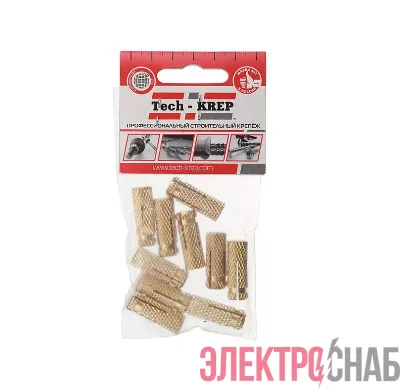Анкер забиваемый латунный М6 (уп.10шт) пакет Tech-Krep 106744