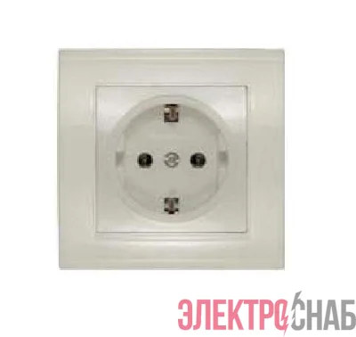 Розетка 1-м СП Бриллиант 16А IP20 с заземл. сл. кость UNIVersal 7948844