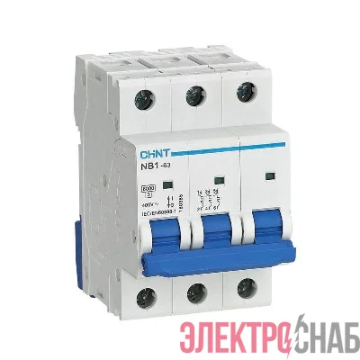 Выключатель автоматический модульный 3п D 6А 6кА NB1-63 (R) CHINT 179723