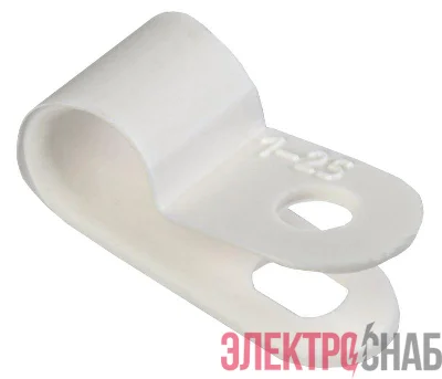 Скоба крепежная 6мм нейлон. бел. (уп.50шт) IEK USK11-06-050-K01
