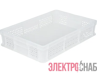 Ящик 600х400х120 мороз. перфорированный, без ручек  натуральный 704.01.02 704.01.02