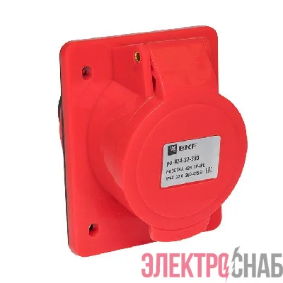 Розетка скрыт. уст. 32А 380В 3P+E IP44 (424) EKF ps-424-32-380