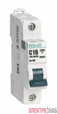 Выключатель автоматический модульный 1п C 6А 10кА ВА-105 DEKraft 13151DEK