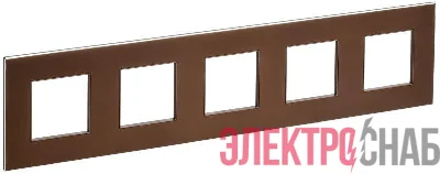 Рамка 5-м SKANDY SK-F35Br металл шоколад IEK SK-M52-M-K30