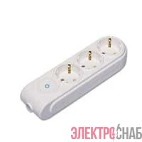 Колодка удлинителя 3-м с заземл. защ. шторки с выкл. Makel N3310000
