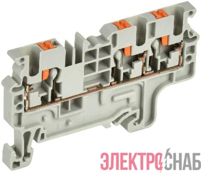 Колодка клеммная CP-MC 3 вывода 2.5кв.мм сер. IEK YCT22-00-3-K03-002