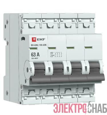 Выключатель нагрузки 4п 63А ВН-63N PROxima EKF S63463