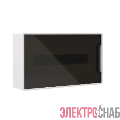 Щиток настенный 18мод. IP41 с тонированной дверцей с 2 шинами PEN на 8+10 отверст. бел. DKC F18W1WD