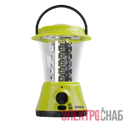 Фонарь аккумуляторный кемпинговый AccuF5-L36-gn 36SMD 2 режима: 100проц. 2ч/10проц. 16ч аккум. 1.6А.ч индикатор зарядки диммер зел. ФАZА 2851000