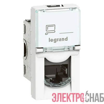 Механизм розетки комп. 1-м СП Mosaic New 1мод. RJ45 6E UTP Leg 076561