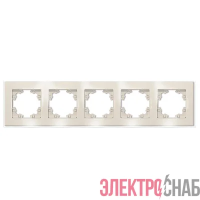 Рамка 5-м Афина стеклянная сл. кость (ivory) UNIVersal 2276