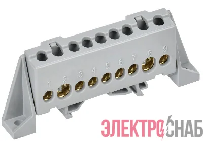 Шина L "фаза" в комб. изол. "Стойка" 8х12-9-Ср TEKFOR IEK TF-NN20-09-DP-K03