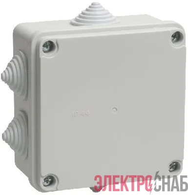 Коробка распаячная ОП 100х100х50 IP44 KM41233 (6 каб. ввод.) IEK UKO11-100-100-050-K41-44