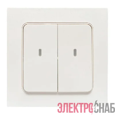 Выключатель 2-кл. Стокгольм Умный бел. Zigbee Сonnect EKF RCV-ST2-WD-ZB